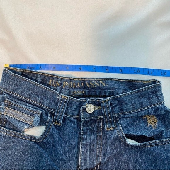 US Polo Straight Leg Classic Jeans Medium Wash Size 12 Girls - Picture 10 of 11